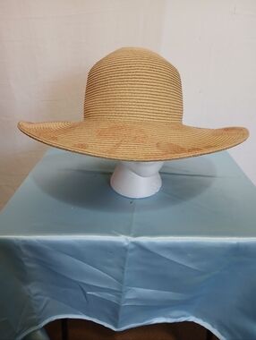 Floral Printed Faux Straw Sun Hat